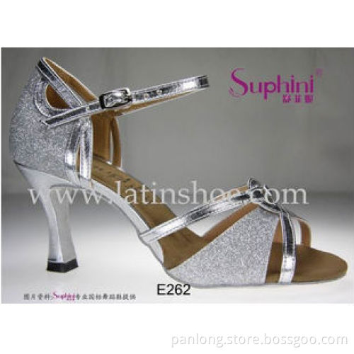 Suphini Silver High Quality Popular Women Latin Dance Shoes